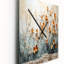 Horloge murale florale à érable gris pêche I - Whispering Maple-99631485