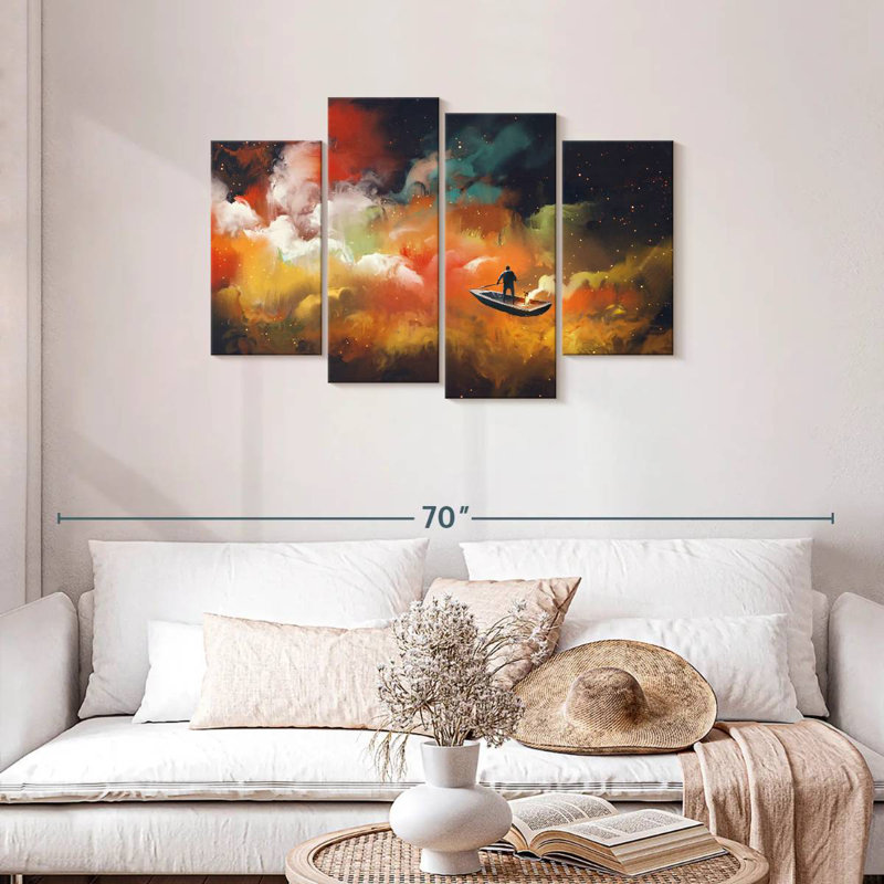 Kelan Abstract Boat, 27" H x 43" W