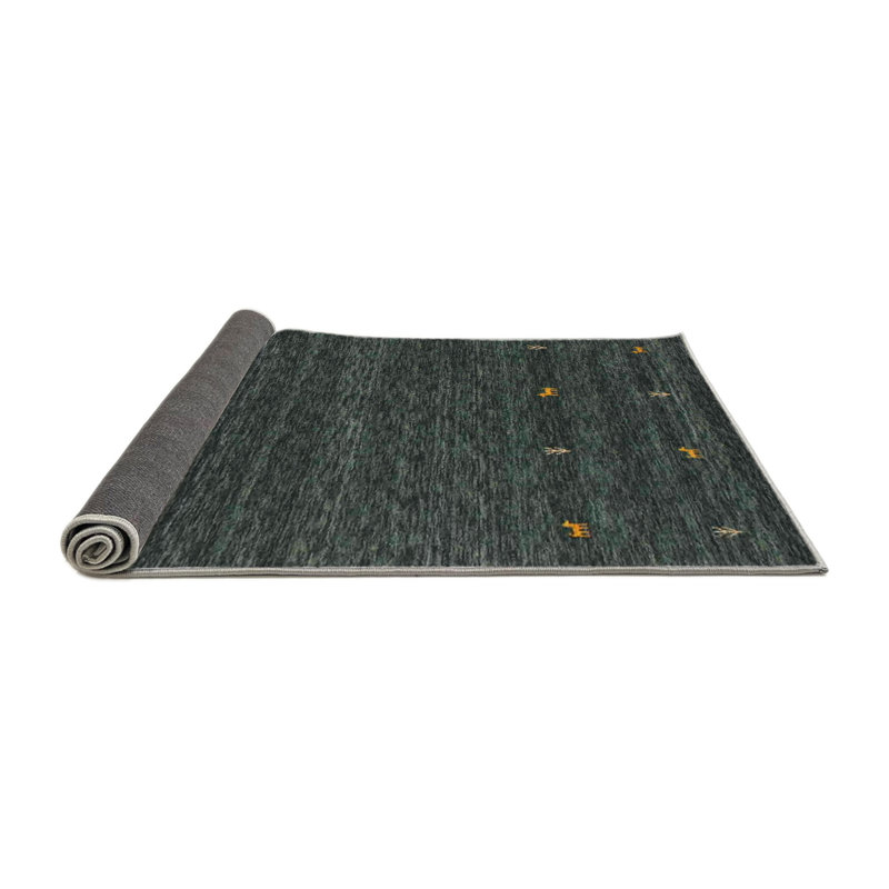 Tapis olive / gris Delora, Rond 8 pi