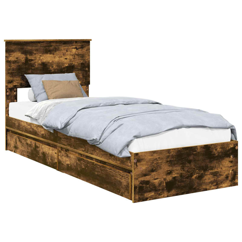 Bed Frame, Small Single (2'6), Smoked Oak