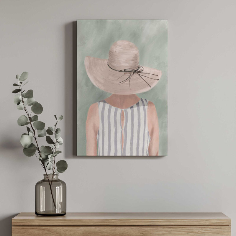 «Floppy Hat II» par Regina Moore, reproduction d'art sur toile, H 18 po x l 12 po