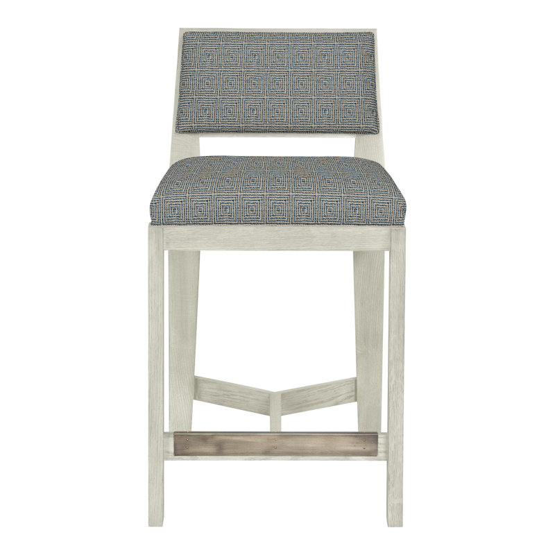 Scoville By Thom Filicia Upholstered Counter Stool with Solid Wood Frame, Wrenn, Carolina Bennett