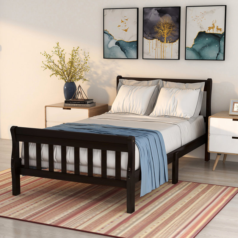 Lit plateforme coloré - construction en bois massif, tête de lit et matelas, sans sommier, robuste et multifonctionnel, avec ressort nécessaire, assemblage facile