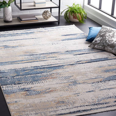 Javen Blue Machine Washable Non-Skid Rug Latitude Run Rug Size: Rectangle 8'10 x 12'2