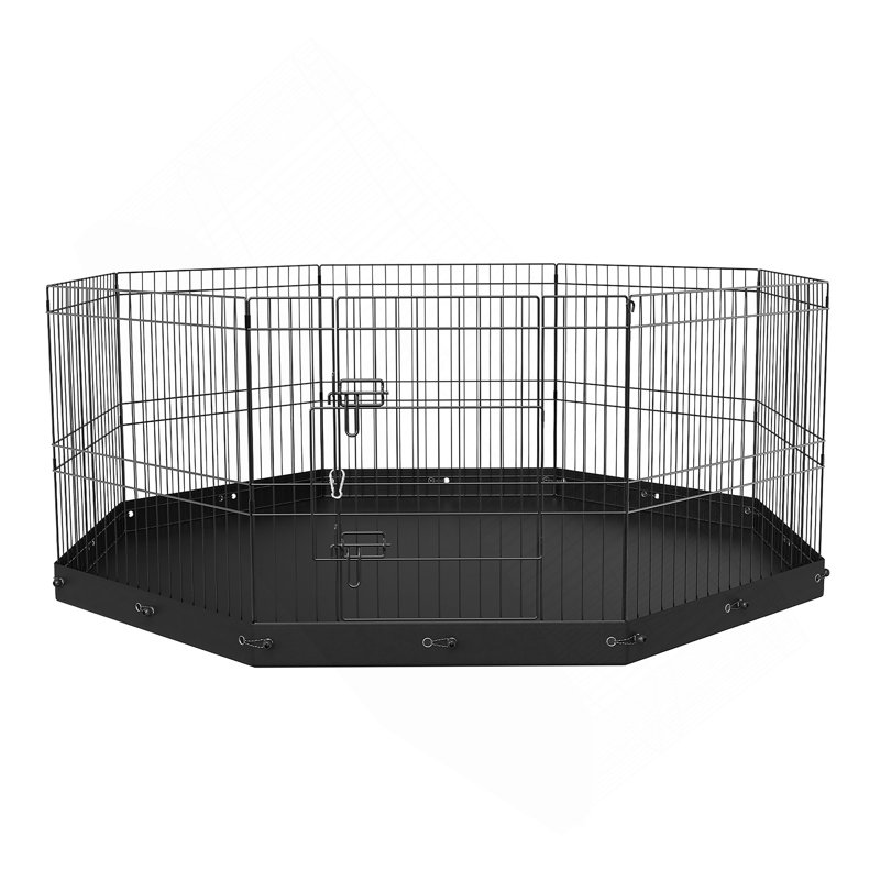 Enclos pliable pour chien avec coussin inférieur pour l'intérieur et l'extérieur