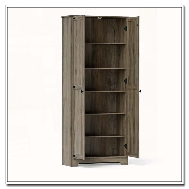 Armoire de rangement autoportante rustique avec conception anti-basculement