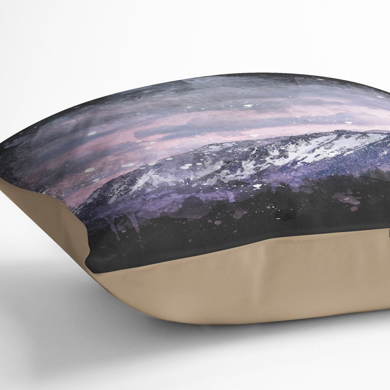Mammoth Creek in California Paint Splash Cushion with Filling, Stone, 40cm H x 40cm W x 15cm D
