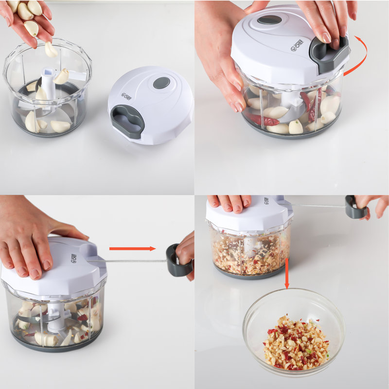 COMMERCIAL CHEF Food Chopper,Veggie Chopper with Stainless Steel Blades