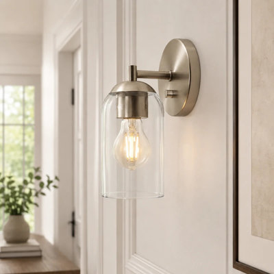 Modern Curved Arm Single Light Wall Sconce Collection
