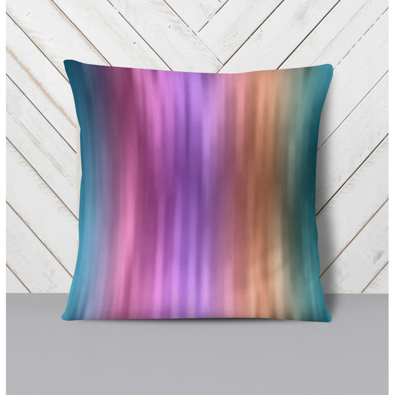 Throw Pillow With Insert, Pink/Purple Striped/Abstract 3, 20"H x 20"W