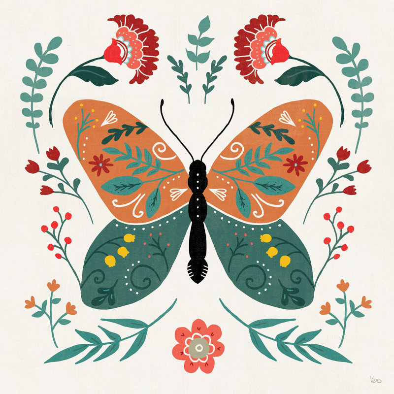 Style floral V, H 36 po x l 36 po