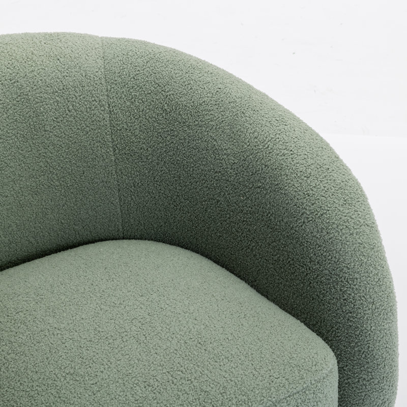 Fauteuil pivotant rembourré Katherline, Vert
