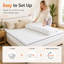 Surmatelas en mousse à mémoire de forme de 4 po avec housse Alwyn Home, base antidérapante, amovible et lavable-1687896048