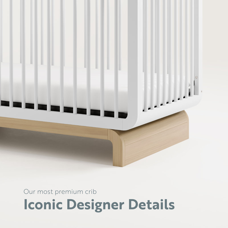 Santorini 5-In-1 Convertible Crib, White/Driftwood, Crib