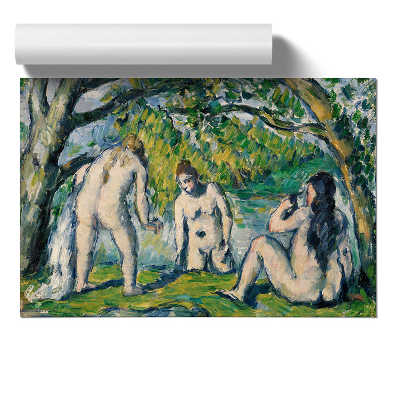 Three Bathers by Paul Cezanne - Frameless Print, 42cm H x 59cm W x 0.1cm D