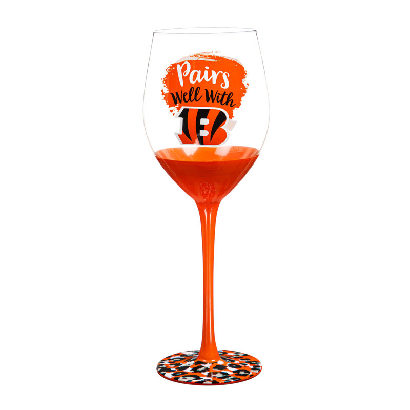 NFL 17 oz. Verre à vin avec boîte-cadeau, Bengals de Cincinnati