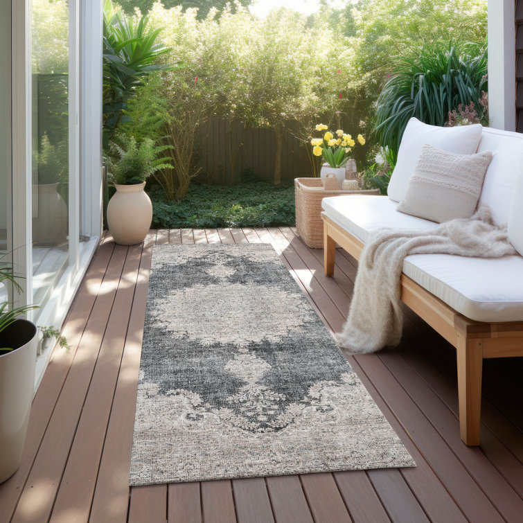 Machine Washable Indoor/Outdoor Chayden ACN1003 Black