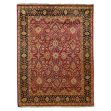 Hand Knotted Wool Oriental Area Rug in Red