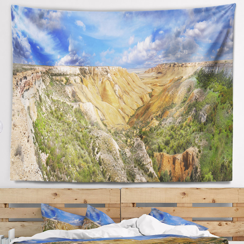 Tapisserie en polyester canyon on pentes de plateau sturt avec accessoires suspendus inclus, H 68 po x l 80 po