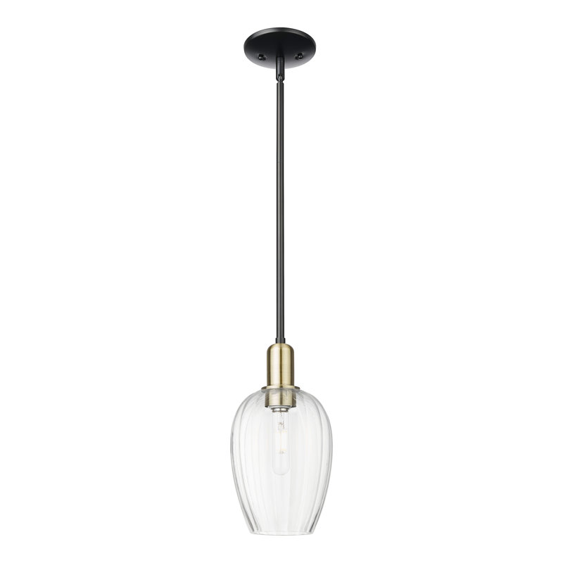 Downtown Urban - Preston - Mini-luminaire suspendu avec tige en forme de flûte 6 "1 lumière - Preston, Clair