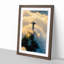 Christ the Redeemer in Brazil in Abstract - Picture Frame Painting Print-55680637-55680638