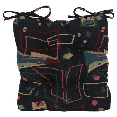 16-Inch Square Woven Tapestry Tufted Chair Cushions (Set Of 2)