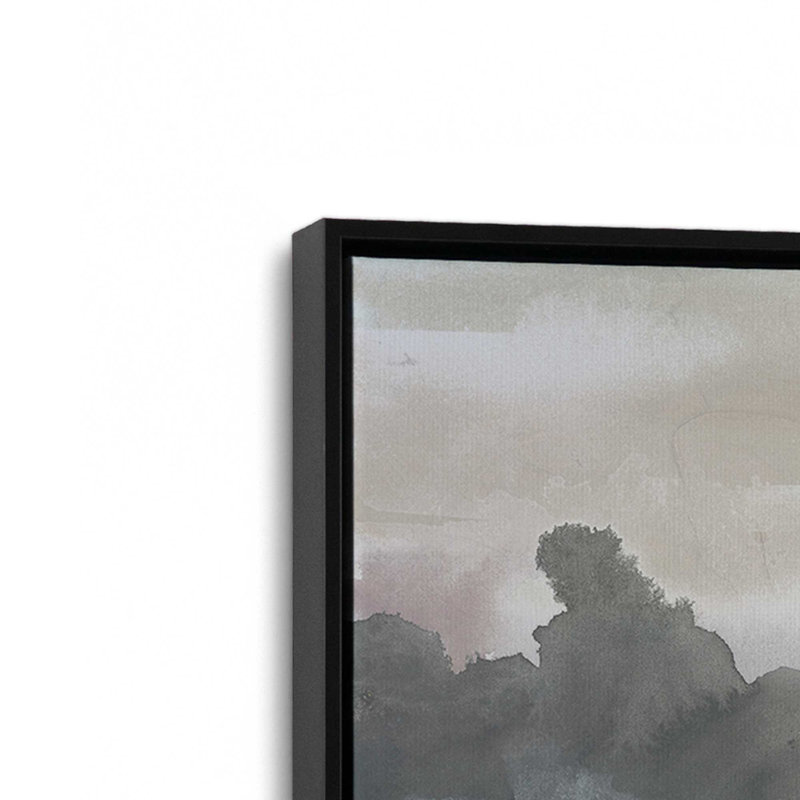 «Moody Horizon Mist I» par June Erica Vess, reproduction d'art sur toile, H 12 po x l 16 po, Noir