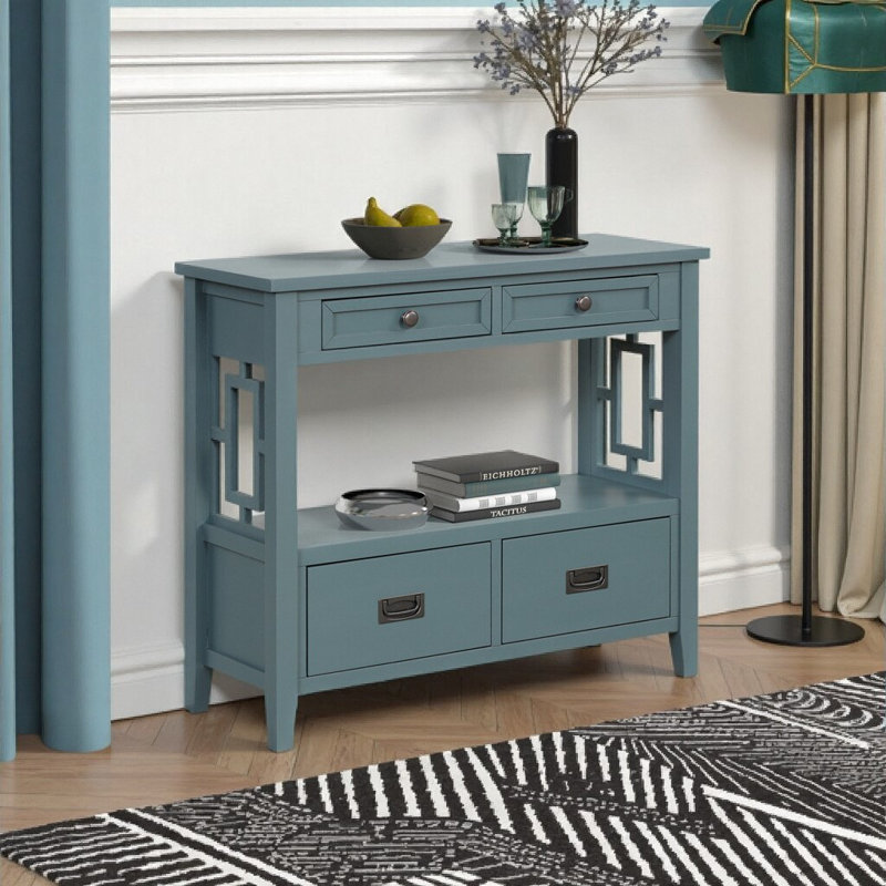Bonnay 4 - Drawer End Table, Blue