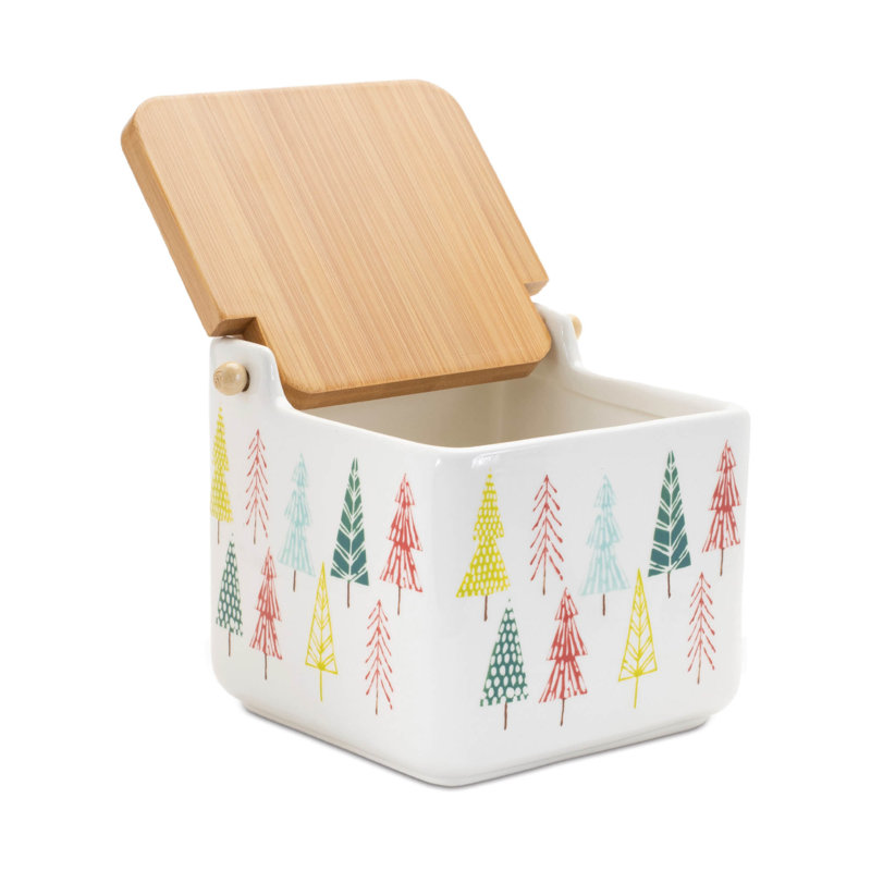 Boîte à imprimé pin en céramique