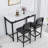 Kitchen Table Set, Dining Table And Chairs For 2, 3 Piece Dining Room Table Set With 2 Upholstered Chairs, Bar Dining Table Set For Small Spaces, Apartment, Breakfast, Pub