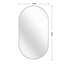 Miroir ovale en métal argenté 20 po x 33 po-676785703-676785704