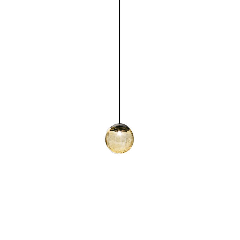 Puppet Suspension 28L Crystal Transparent Glossy Chrome L22cc Ul, 85" H x 6" W x 6" D, Amber Transparent, Matte Black