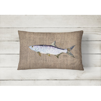 Tarpon Outdoor Reversible Throw Pillow