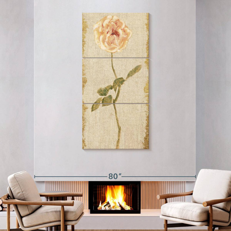 Panneau de rose pâle sur rétro, H 75 po x l 36 po