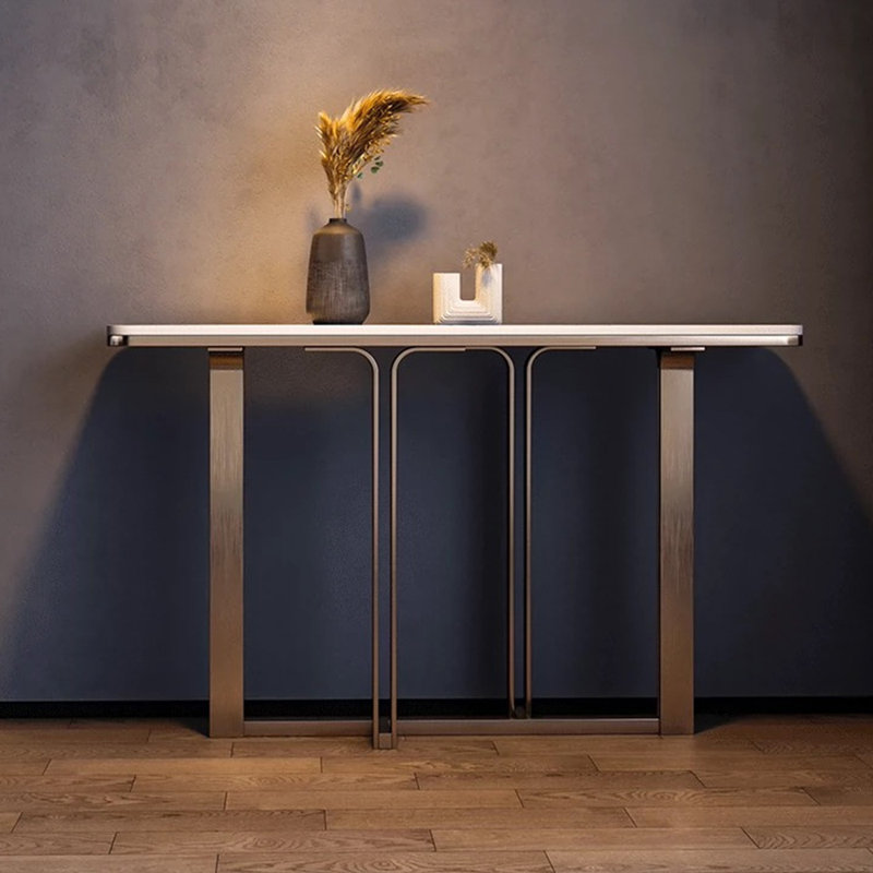 Table de véranda de style italien de luxe minimaliste, H 33,4 po x l 59 po x P 13,7 po