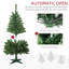 Arbre de Noël artificiel ouvert 4/5 / 6FT avec lumières DEL blanches ou colorées-1304854759