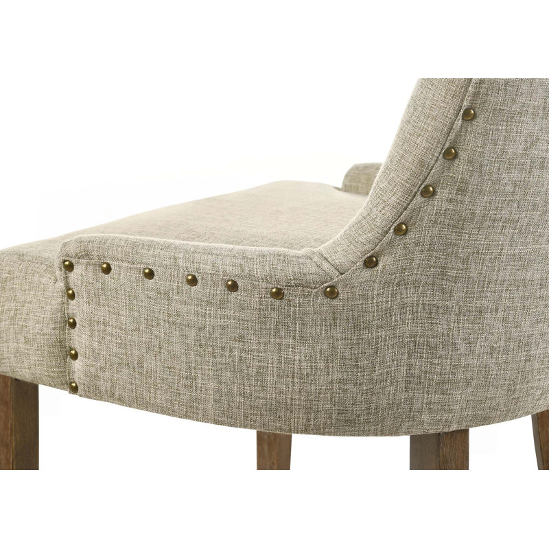 Chaise d'appoint, chaise d'appoint, ensemble de 2, Tissu tan