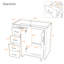 Meuble-lavabo de 36 po en bois massif avec 3 tiroirs et portes à fermeture douce, solution de rangement élégante, meubles-lavabos (sans lavabo)-1673223433-1673223439