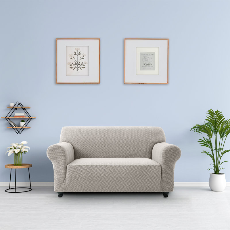 Luxury Microfiber Spandex Box Cushion Sofa Slipcover – Soft, Breathable, Wrinkle-Resistant & Durable Anti-Slip Furniture Protector