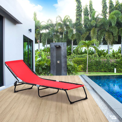Chaise longue de piscine pliante