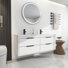 Ciarra 48" W Wall Mounted Double Vanity with Resin Top