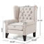 Chaise d'appoint intrigante - beige avec détails