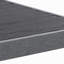 Lit plateforme tapissier gris contemporain, cadre de lit en tissu de polyester, lit plateforme à pieds géométriques renforcés-131574229