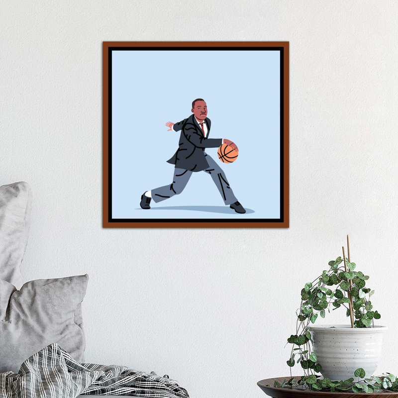 «Balling Martin» par Elad Shagrir - impression, Cadre flottant brun, H 18 po x l 18 po x 1,5 po