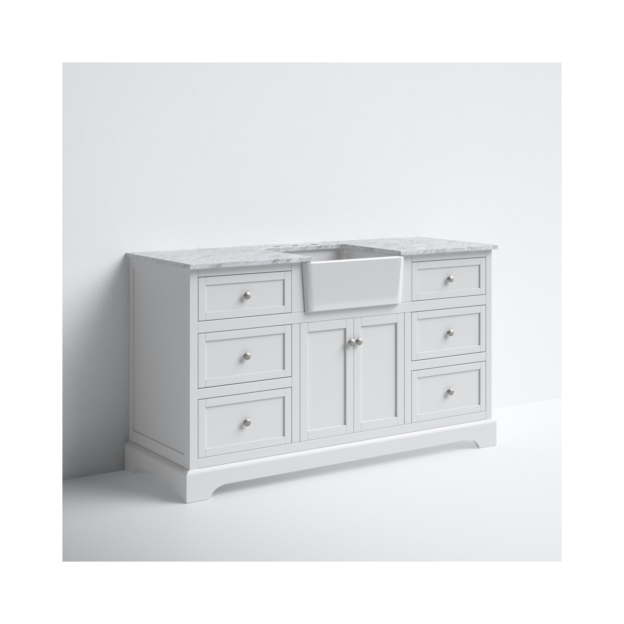 Pardue 60'' Single Bathroom Vanity, White