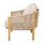 Fauteuil club d'extérieur en bois Grotta