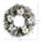 Flocked Poinsettia and Pine Christmas Wreath with LED Lights