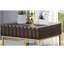 Table basse de style contemporain avec structure en métal et tiroirs dissimulés avec pieds en acier et glissières à roulement à billes