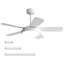 Ventilateur de plafond de 42 pouces avec 22W de lumière à DEL et moteur à courant continu réversible-368150937