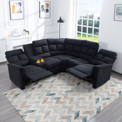 Parksdale 3-Piece Upholstered Reclining Chaise Sectional